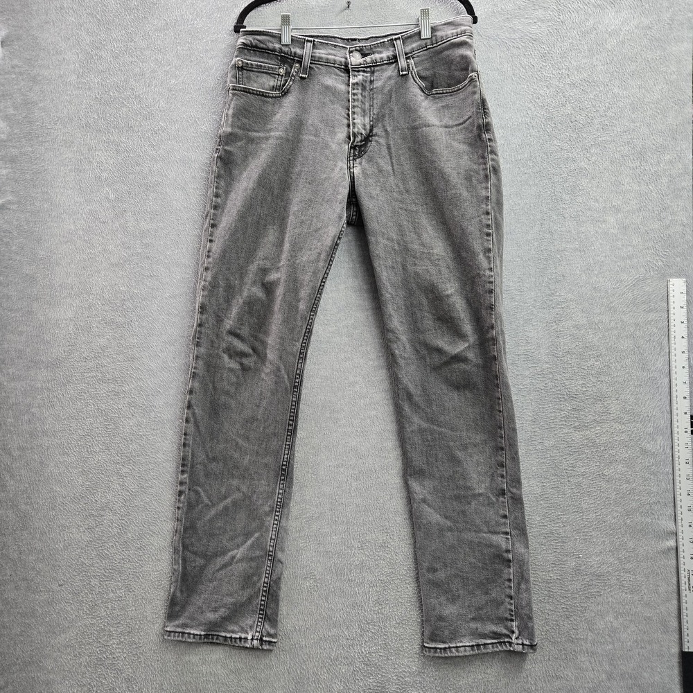 Levi's‎ 511 Men Jeans 33X32 Gray Denim Slim Fit Button 31" Inseam Logo